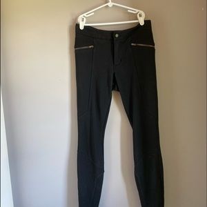 Athleta black zip pants